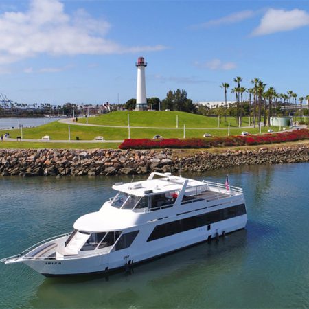 Party Yacht Ibiza exterior in Long Beach Harbor