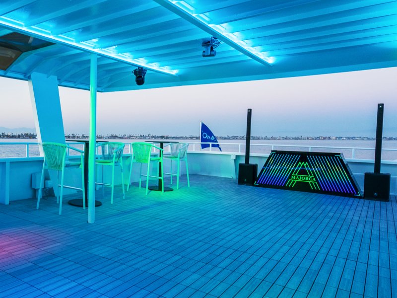 Party Yacht Majorca DJ deck Party Yacht Majorca DJ deck